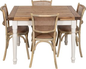 Scaun Thonet din lemn masiv si sezut din ratan