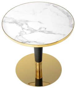Masa Morata marmura alba / auriu – Ø79 x h74 cm