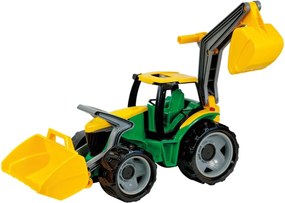 Tractor cu cupă, 65 cm, verde/galben