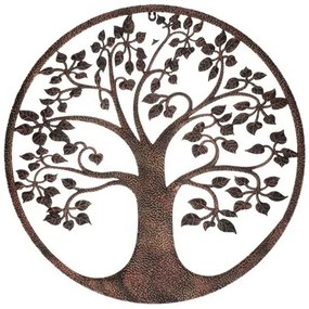 Decor metalic de perete Copacul vieții din cupru,diametru 60 cm