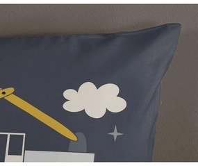 Lenjerie de pat pentru copii gri din bumbac pentru pat de o persoană 140x200 cm Rush – Good Morning