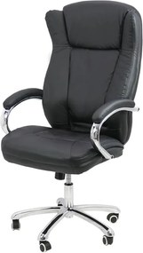 Scaun de birou directorial din piele eco OFF 314 negru
