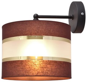 Lampă de perete HELEN 1xE27/15W/230V maro/neagră/aurie