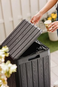 Cos plastic de gradina RIO GARDEN 80 L - grafit