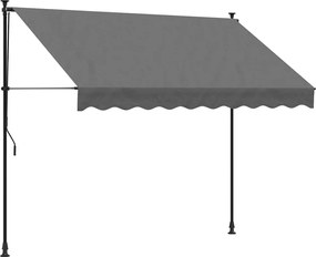 vidaXL Copertină retractabilă, antracit, 250x150 cm, țesătură și oțel