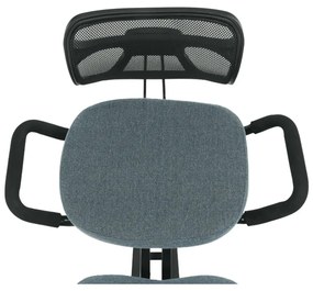 Scaun de ingenunchiere, gri/negru, RUFUS TEXTIL