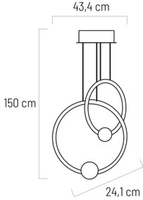 Klausen 142039 - Candelabru LED reglabil LIV LED/50W/230V negru + DO