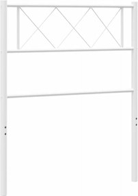 vidaXL Tăblie de pat de schimb metalică, alb, 75 cm