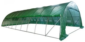 Solar de grădină, 5x14 m, 70 m², cadru din oțel, țeavă galvanizată, folie PE armată, 24 ferestre rulante, rezistent la UV, impermeabil, Verde, GH514,