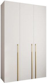 Dulap de haine 150 cm Carmela 40-3 (alb + Auriu). 1126610