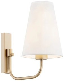 Aplica de perete design modern Safiano auriu, alb