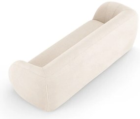 Canapea crem cu tapițerie din stofă bouclé 230 cm Essen – Cosmopolitan Design