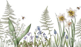 Fototapet, Bumblebee, White, Rebel Walls