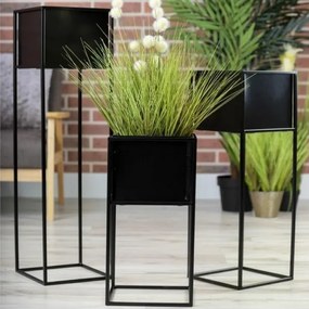 Suport pentru flori 50x24 cm, negru