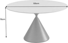 Masa rotunda SIGNATURE 135cm ceramica alba