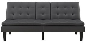 Canapea gri extensibilă cu tapițerie din imitație de piele 191 cm Maine – Støraa