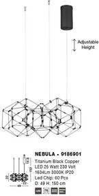 Lustra LED suspendata design modern NEBULA