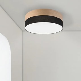 Plafonieră LED SIRJA WOOD LED/36W/230V d. 45 cm negru/stejar