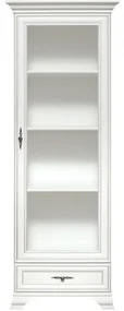 Vitrina Idento, 1 Usa 1 Sertar, H 210 CM, MDF Alb Alpin