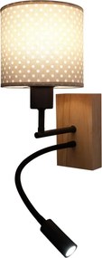 Brilagi - Lampă LED flexibilă BOBO WOOD 1x E27/25W/230V + LED 3W stejar/negru/bej/buline
