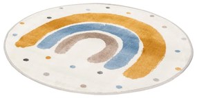 Covor pentru copii galben ocru-fildeș ø120 cm Joyful Gold – FD