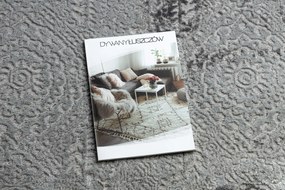 Covor MEFE modern  Cerc 8731 Vintage - structural două niveluri de lână gri