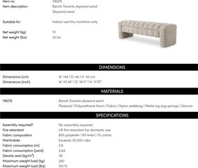 Bancheta design LUX Taranto, Skyward sand