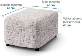 Gaico Huse bielastice VITTORIA smântânii taburet (40 x 40 x 40 cm)