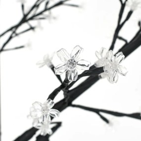 Pom Craciun, 2000 LED-uri alb rece, flori de cires, 500 cm 1, Alb rece, 500 cm