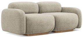 Canapea modulară bej cu tapițerie din țesătură bouclé 190 cm Ailani – Makamii