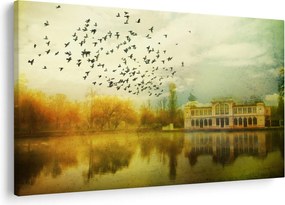 Tablou peisajului pictat cu sediul (90x60 cm)