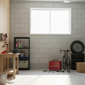 Prosperplast Raft pentru atelier STACKARO SOLID SMALL, 58x28x131,5cm, negru