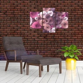 Tablou abstract a florii de trandafir (90x60 cm)