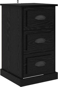 vidaXL Dulap de noapte Stejar Negru 39 x 39 x 67,5 cm Lemn compozit