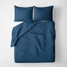 Goldea lenjerie de pat din 100% bumbac - albastru marin 140 x 200 și 50 x 70 cm
