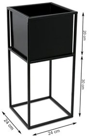 Suport pentru flori 50x24 cm, negru