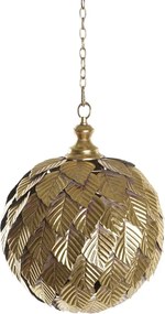 Lustră suspendată din metal, auriu, model frunze, 39 x 30 cm, „Stenay”
