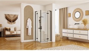 Cabina dus REA Hugo Double 100x100 cm negru