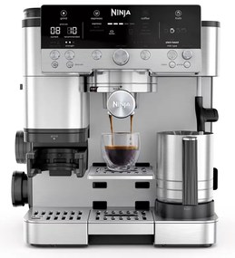 Espressor automat 3in1 Ninja Luxe Café Premier ES601EU, 1650W, 15 bar, 2 litri, Barista Assist, 4 moduri, 3 setari de temperatura, Inox/Negru
