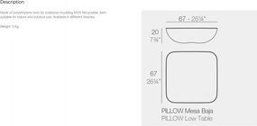 Masuta cafea de exterior / interior design ultra-modern premium PILLOW