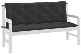 vidaXL Pernă bancă de grădină 2 buc melanj antracit 150x50x7 cm textil