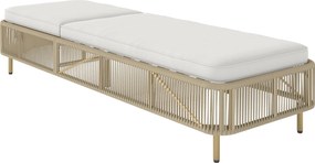 Outsunny Șezlong din ratan, șezlong outdoor din PE-Rattan reglabil în 5 poziții cu pernă, șezlong de grădină | Aosom Romania