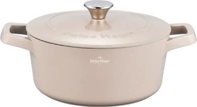 Oalа cu capac Swiss Haus SH-ZC24BE, 24 x 11 cm, 4,2 l, Аcoperire ceramicа Sapphire, Inductie, Bej