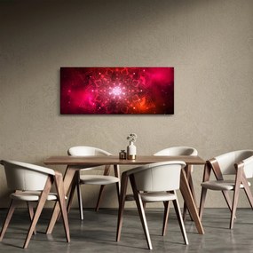 Tablou abstracției roșii (120x50 cm)