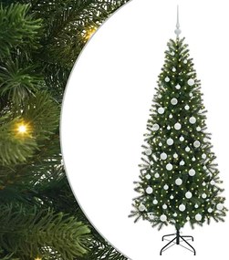 vidaXL Brad de Crăciun artificial cu 300 LED Verde 180 cm PE și PVC