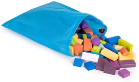 Set de construcții educaționale din lemn pentru copii - 108 piese colorate