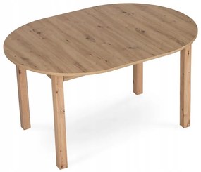 JAKS Masă rotundă extensibilă Harry 102-142 cm stejar riviera