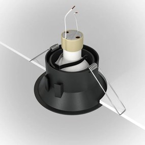 Spot incastrabil design tehnic Dot negru 9,3cm