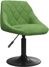 vidaXL Scaun de bucătărie, verde deschis, catifea