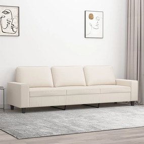 Canapea cu 3 locuri, bej, 210 cm, tesatura microfibra Bej, 244 x 77 x 80 cm